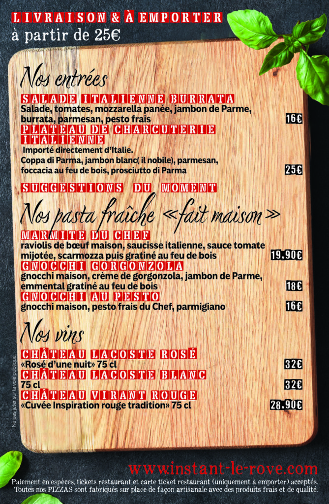 Plats à emporter 2023